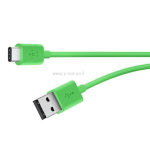 ⁦כבל USB-A 2.0 ל- USB-C 3A באורך 1.8 מ' BELKIN בצבעים⁩ – תמונה ⁦2⁩