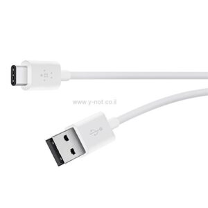 ⁦כבל USB-A 2.0 ל- USB-C 3A באורך 1.8 מ' BELKIN בצבעים⁩ – תמונה ⁦3⁩