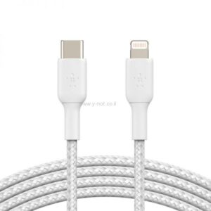 ⁦כבל USB-C קלוע עם חיבור Lightning באורך 2 מ' Belkin⁩ – תמונה ⁦3⁩