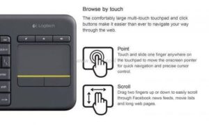 ⁦מקלדת אלחוטית Logitech Touch K400 Plus Retail בצבע שחור⁩ – תמונה ⁦3⁩