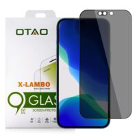 מגן מסך עם פרטיות  iPhone <b>14  </b>  מזכוכית מחוסמת מבית OTAO! - כל המסך