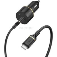 מטען רכב מהיר 18W עם יציאת USB C וכבל USB-C באריזה - תומך PD  - מבית OTTERBOX