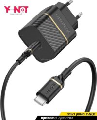 מטען בית מהיר 18W עם יציאת USB C וכבל באריזה - תומך PD  - מבית OTTERBOX