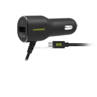 מטען רכב Pure Gear 3.4A 17W Micro usb וחיבור נוסף Pure-gear