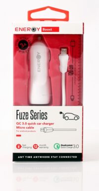 מטען רכב מהיר + כבל מיקרו USB עוצמה ENERGY QC 3.0