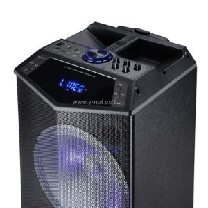 ⁦בידורית קריוקי עוצמתית 12" עם 2 מיקרופונים אלחוטיים Blaupunkt SmartBox-12⁩ – תמונה ⁦2⁩