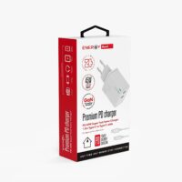 מטען בית ENERGY Premium 1C+1C PD45W with C to C 1.5M cable  לבן - כולל כבל טייפ C