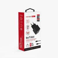 מטען בית ENERGY Nano PD20W+C to C 1.5M שחור - כולל כבל טייפ C