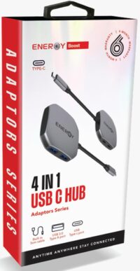 מתאם 4in 1 USB C Hub – צבע כסוף