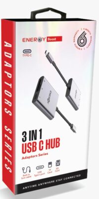 מתאם 3in 1 USB C Hub – צבע כסוף