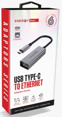 מתאם USB Type-C to Ethernet - צבע שחור